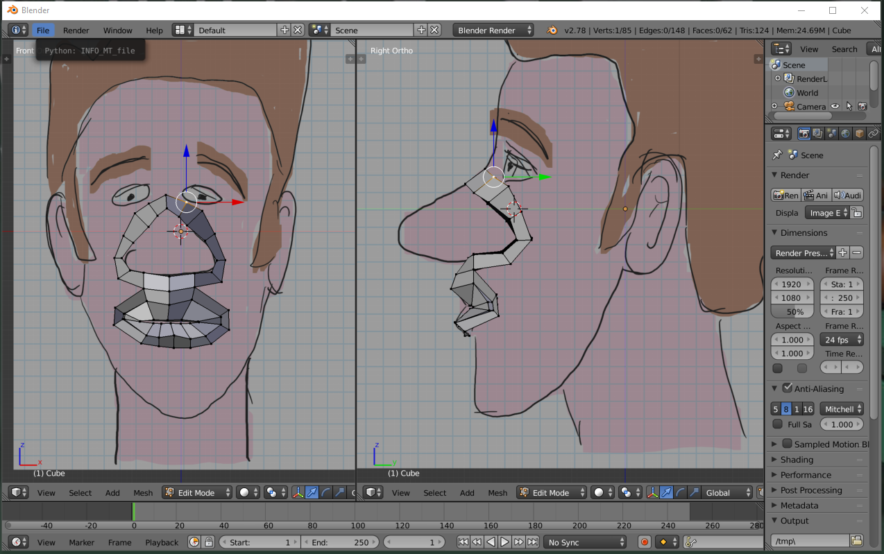 Face Modeling Example